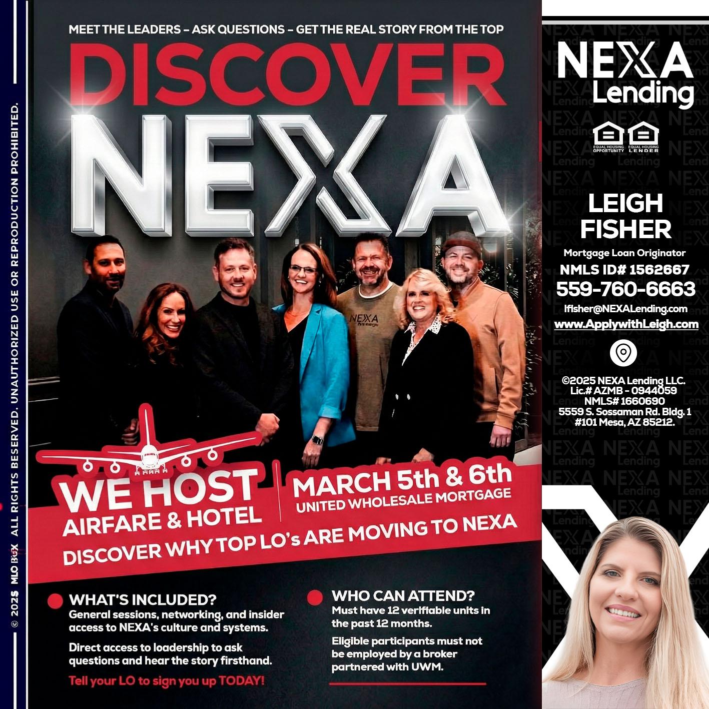 DISCOVER NEXA - Leigh Fisher -Mortgage Loan Originator