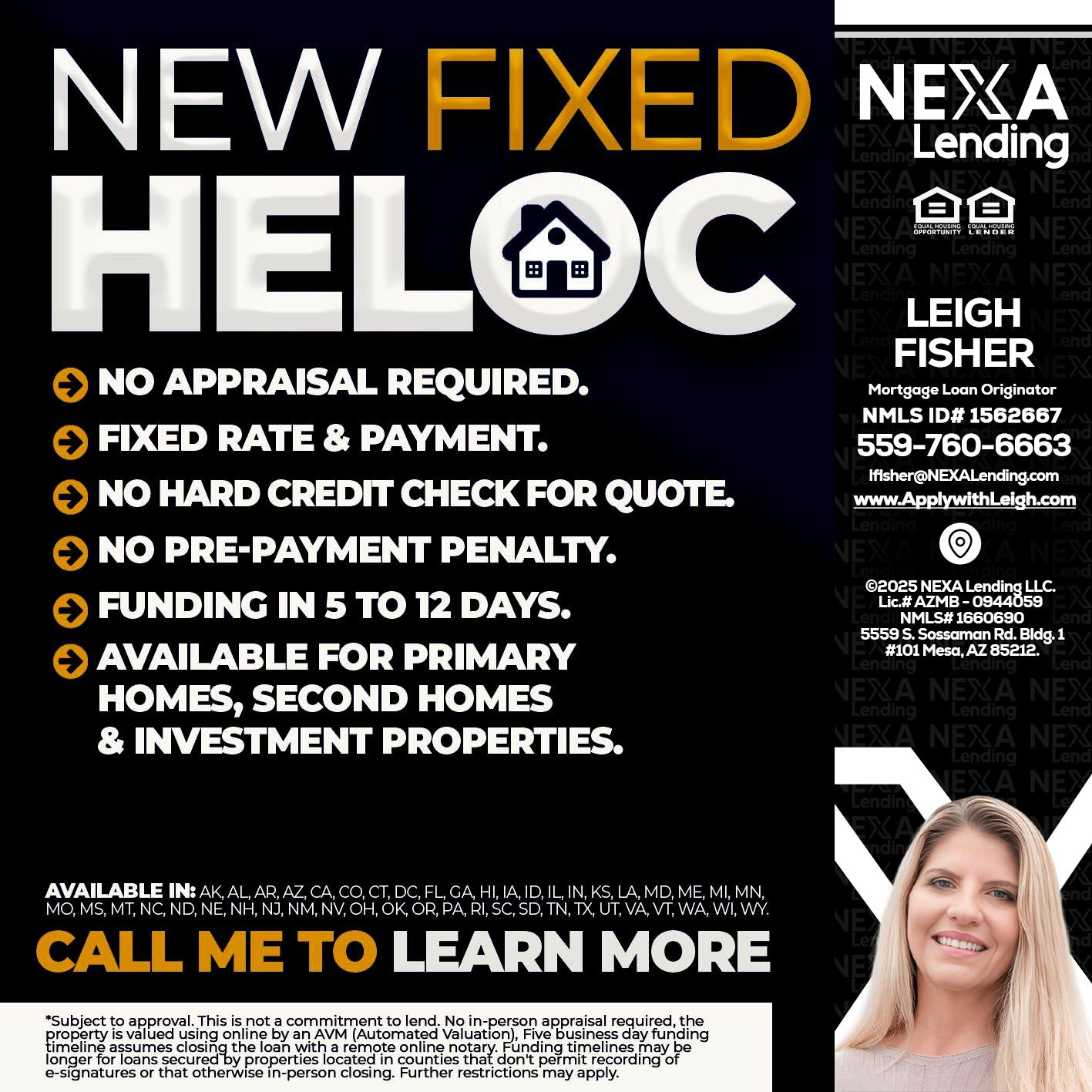 HELOC - Leigh Fisher -Mortgage Loan Originator