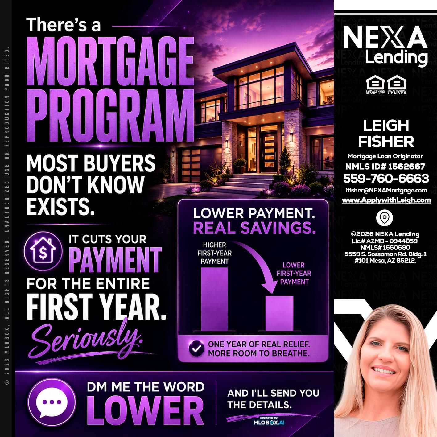 MORTGAGE PROGRAM - Leigh Fisher -Mortgage Loan Originator