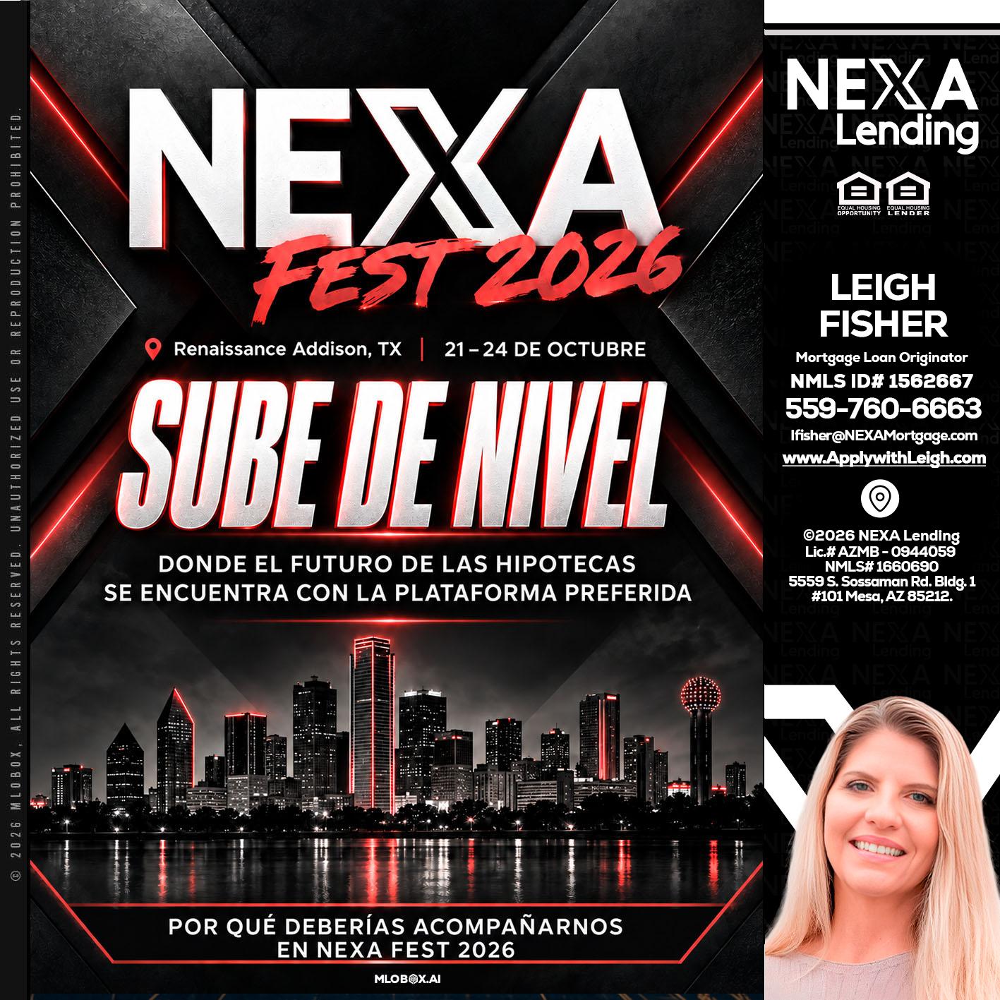 NEXA fest 2026 - Leigh Fisher -Mortgage Loan Originator
