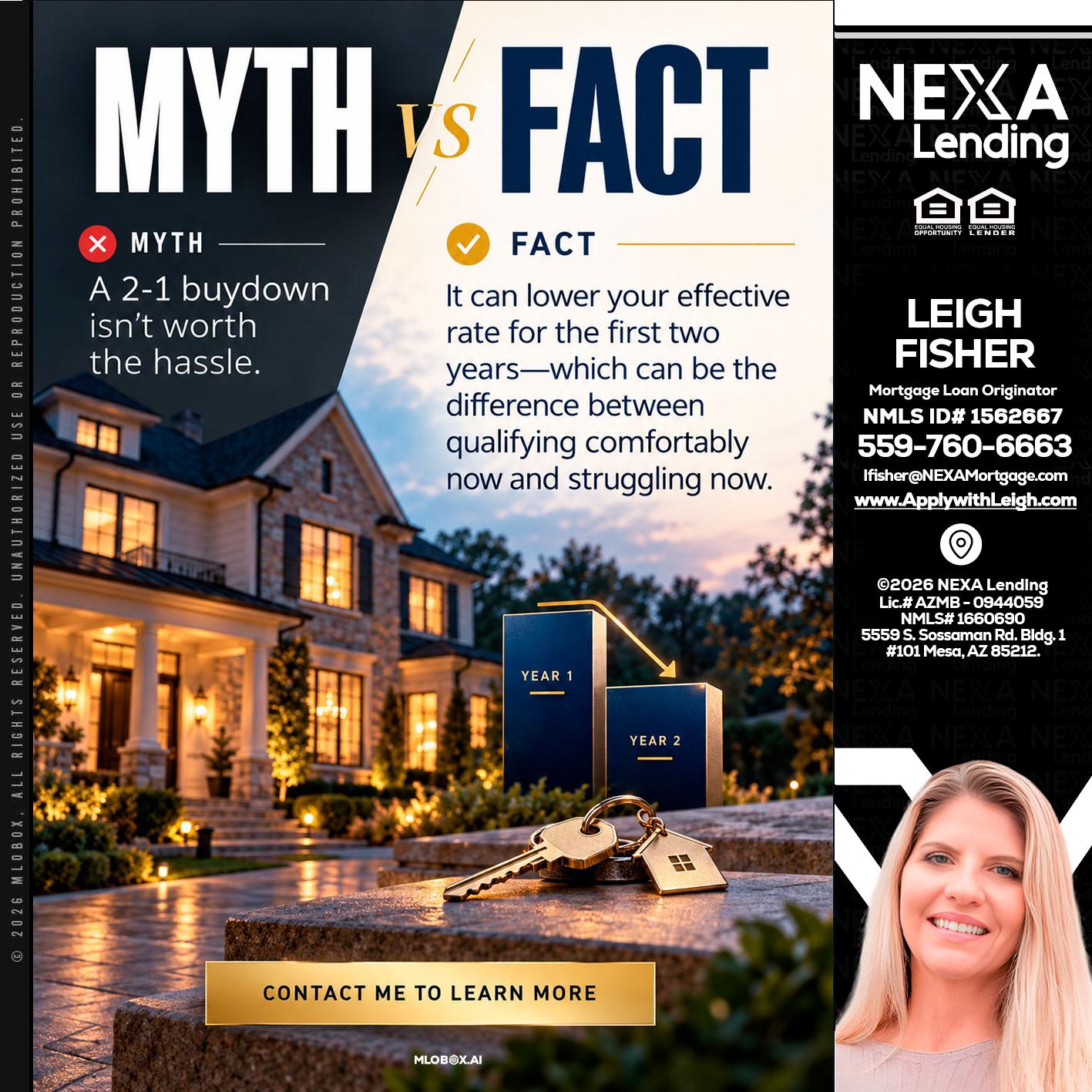 MYTH VS FACT - Leigh Fisher -Mortgage Loan Originator