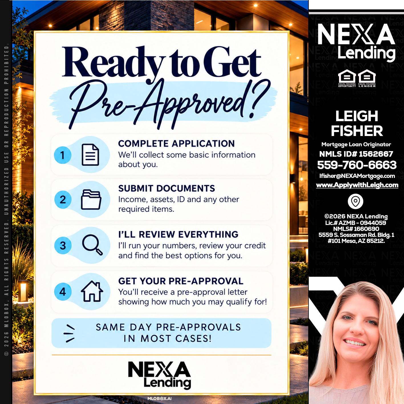 ready to get - Leigh Fisher -Mortgage Loan Originator